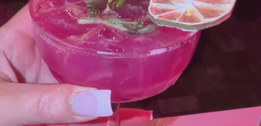 Luxury garnished signature cocktail