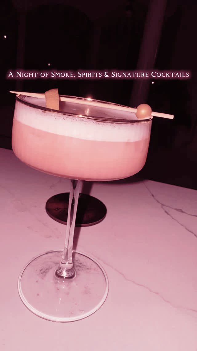 Luxury garnished cocktails