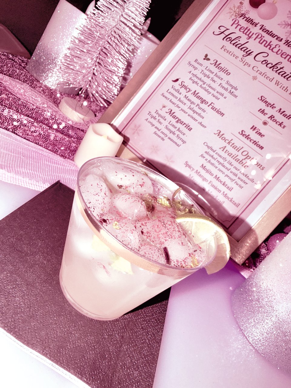 Signature pink cocktail