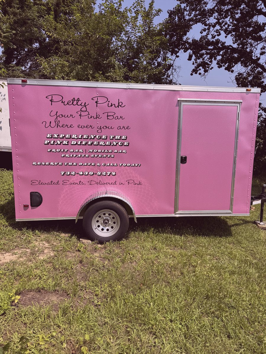 Pretty Pink mobile bar trailer